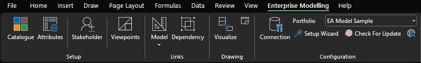 Access and Manage everything through the Office Ribbon. The Enterprise Modelling App